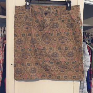 High waisted jean skirt